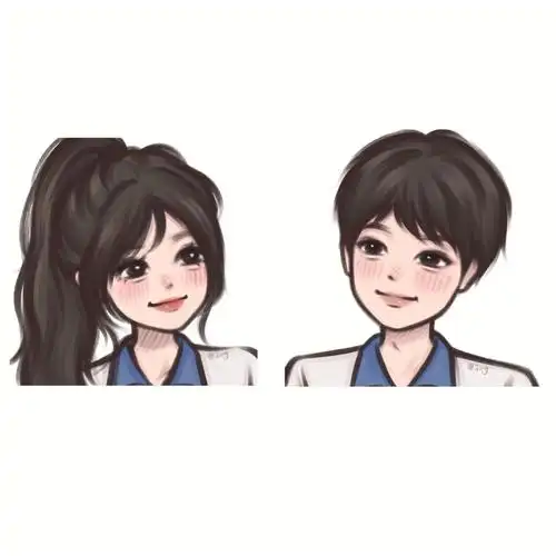 情侣头像等你下课