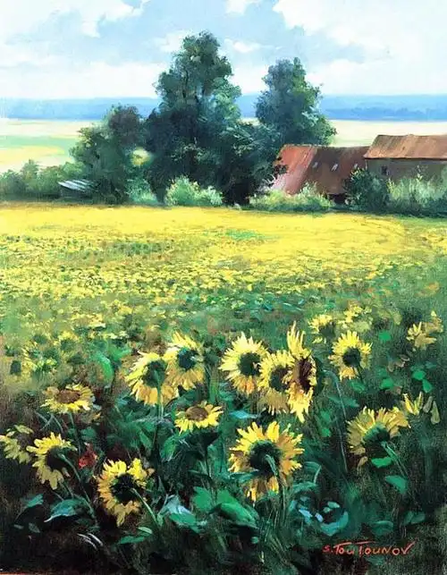 乡村田园风景画(农村自然风景)-江湖救急网