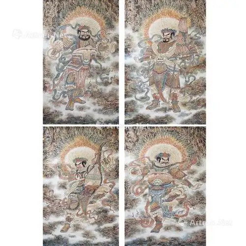 【四大天王 设色纸本】拍卖品_图片_价格_鉴赏_绘画_雅昌艺术品拍卖网