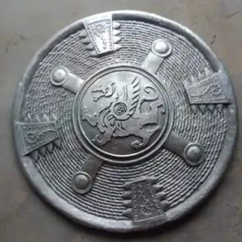 古代士兵盾牌模型仿中国古装演出拍摄道具将军酒吧密室布景摆件盾