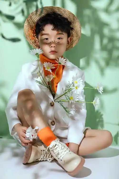 展会新款儿童摄影服装8-10岁小清新西装纱裙影楼儿童演出服