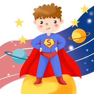 六一儿童节超人小朋友