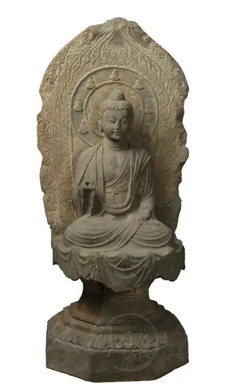 图说:唐代「阿弥陀佛造像」.  图/河南博物院提供