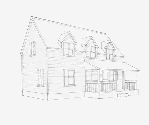 儿童简笔画素描房子