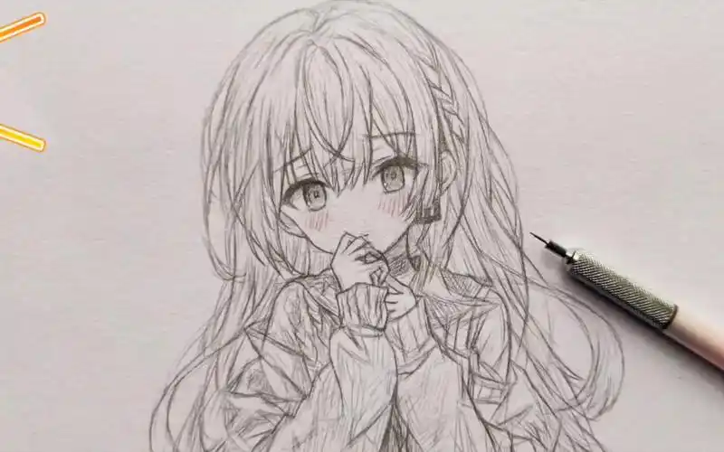 动漫女生的画法.这样画太简单了不是有手就行吗