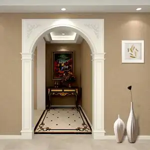 法式弧形造型垭口套欧式造型门框木质烤漆阳台客厅双包套厨房玄关