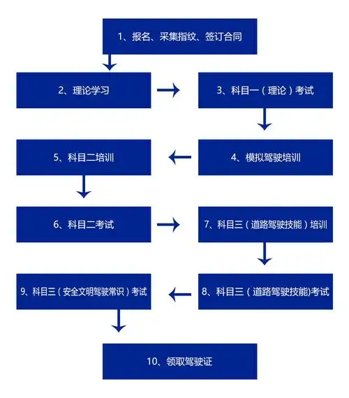 学车流程图