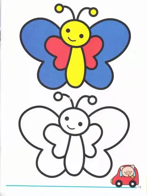 宝宝学画画 1幼儿园卡通涂色素材69张 | 幼儿小班填色