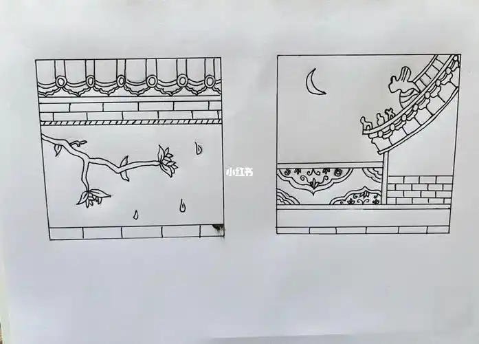 临摹18故宫简笔画