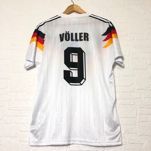 漾步复古1990年世界杯德国队主场球衣18号克林斯曼10号马特乌斯足球服