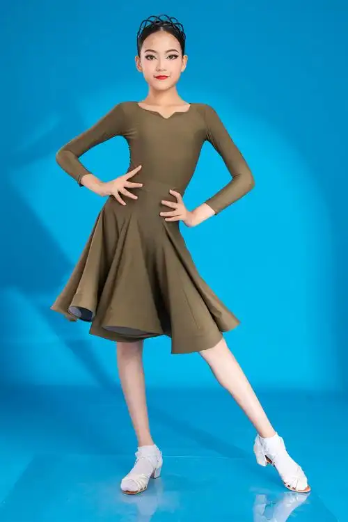 泰瑞格国标拉丁舞比赛服专业表演女儿童标准规定少儿考级分体练功大