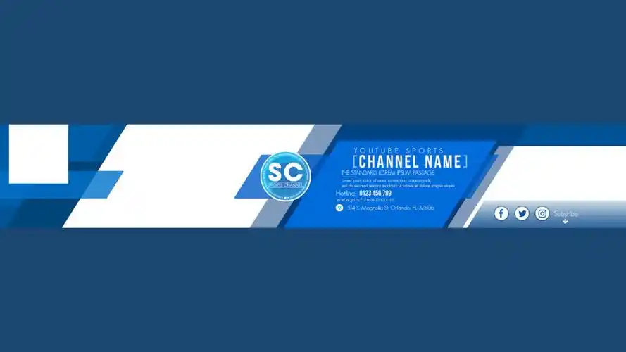 蓝色运动型通道的网站横幅模板psd素材网页ui素材免费下载(图片编号