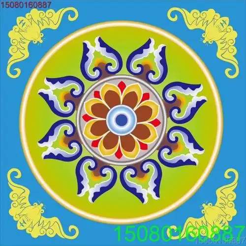 可定制pvc材质古建吊顶雕花天花板彩绘图案卧室古建寺庙佛中式建