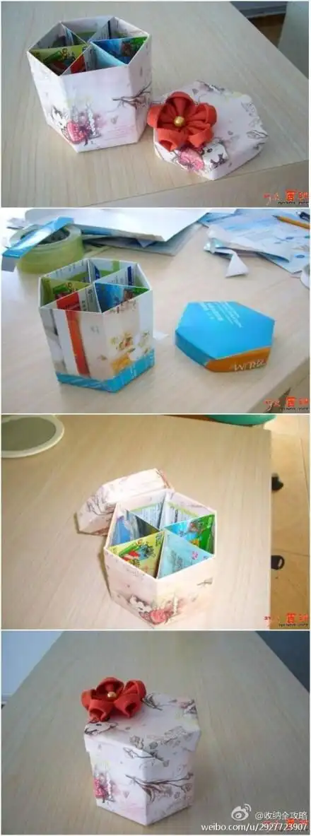 家里有很多电话卡,把图案漂亮的都收集起来,废物利用,做个收纳盒吧