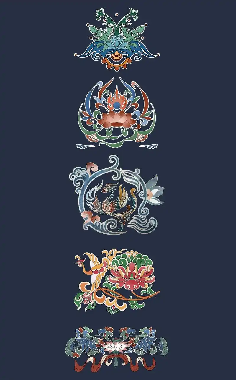 国潮元素|敦煌图案纹样素材免费分享 素材来自千图 #插画 # - 抖音