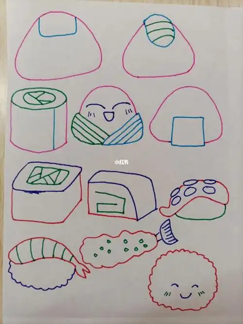 简笔画311寿司