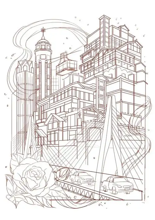 笔记灵感  #重庆  #矢量插画  #中国风  #城市印象 #洪崖洞 #原创