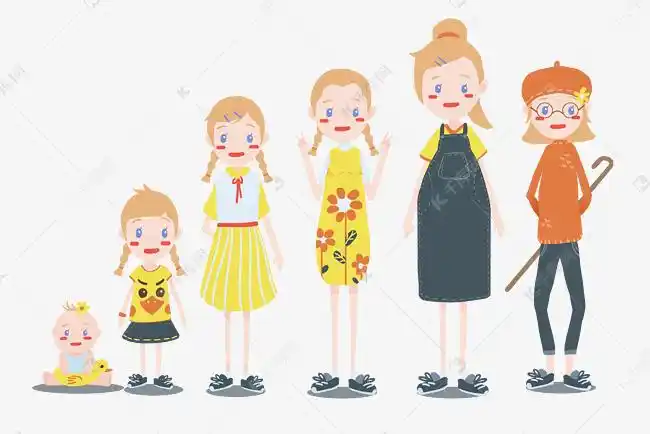 成长长大的女孩