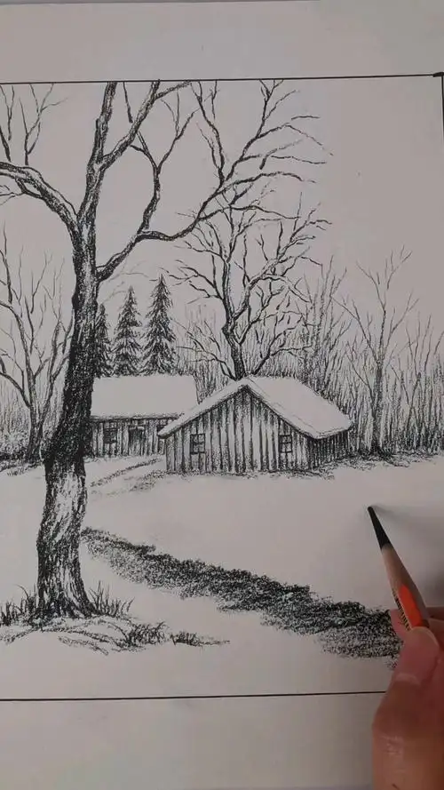 不一样的人生#慢动作教你画雪景