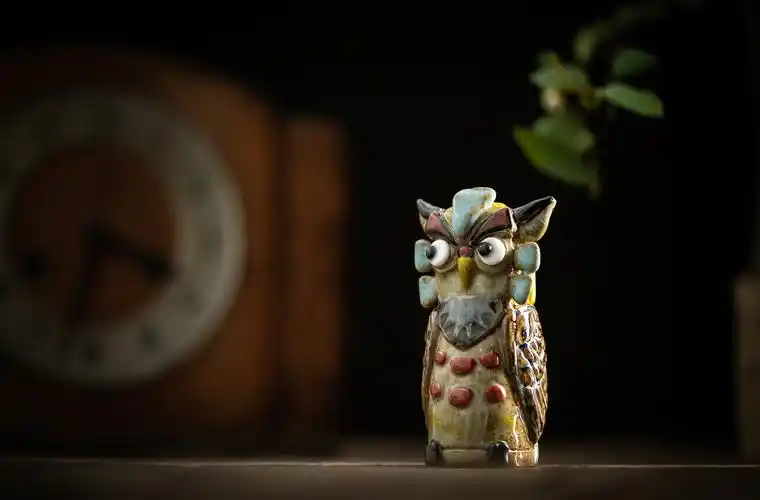 器十二猫头鹰创意陶瓷摆件