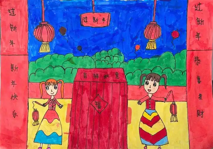 三年级上红色的画