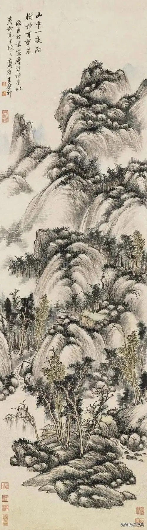 高仿国画山水仿古国画山水画图片