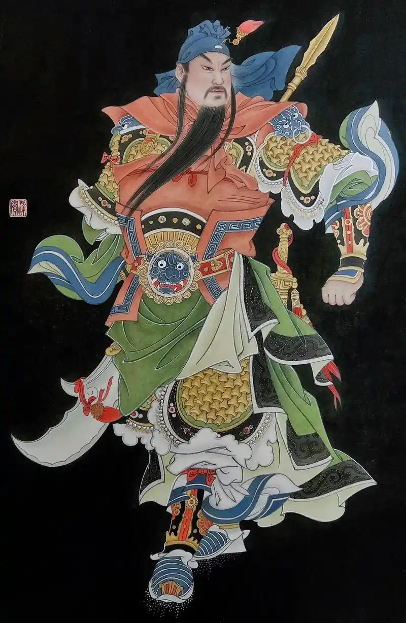 关公像 出一批复制品#工笔人物画 #泰裤辣 #美术生 - 抖音