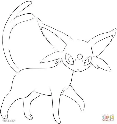 神奇宝贝简笔画步骤伊布