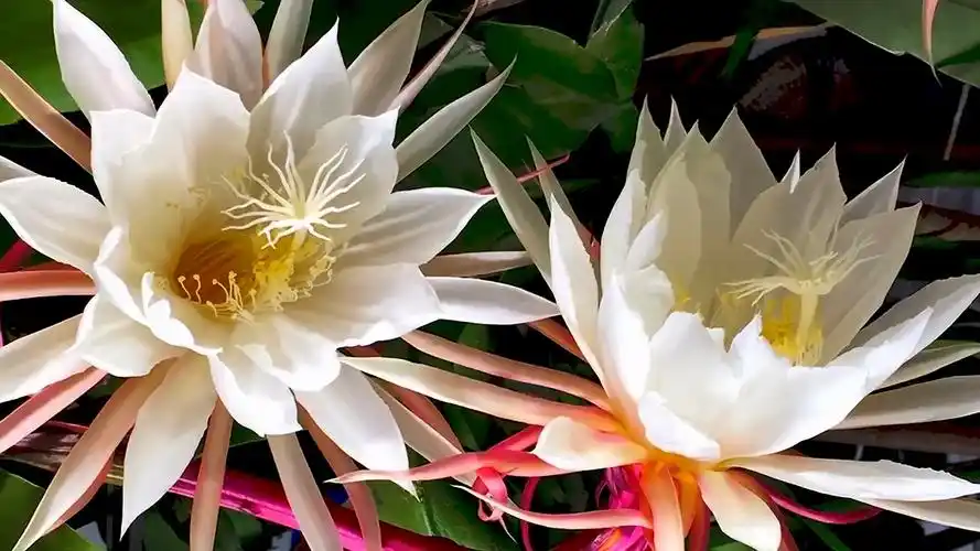 糜先生的这棵昙花养了十几年了,今年已是第四次开花,这次花开得比之前