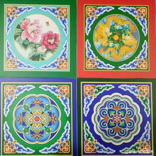 古建筑彩绘天花吊顶,藻井要有一定的规律和原则,天花板宜高不宜低,若