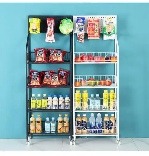 零食货架 超市移动挂钩小货架零食小商品展示架便利店饮料摆放陈列架