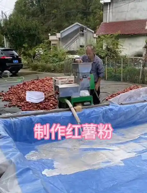 这就是纯手工红薯粉的制作过程