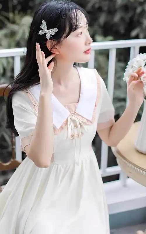 夏季12岁大童15初中高中学生13少女孩森系中长款洋气