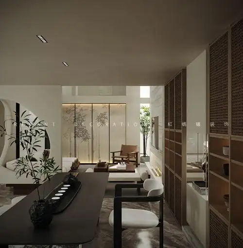 泰山九号400㎡中式风格别墅装修效果图