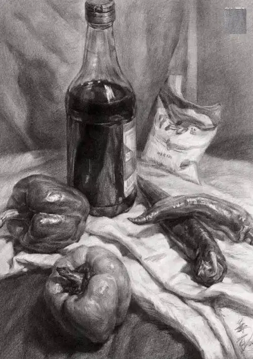 素描静物组合图片大全素描静物实物照片高清