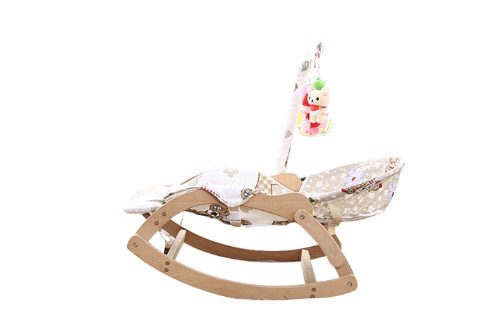 婴儿躺椅宝宝安抚椅儿童摇摇椅小孩摇篮床哄睡哄娃神器实木普通版温馨