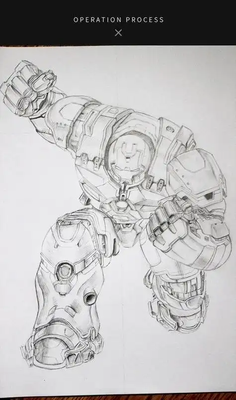 反浩克装甲头的简笔画