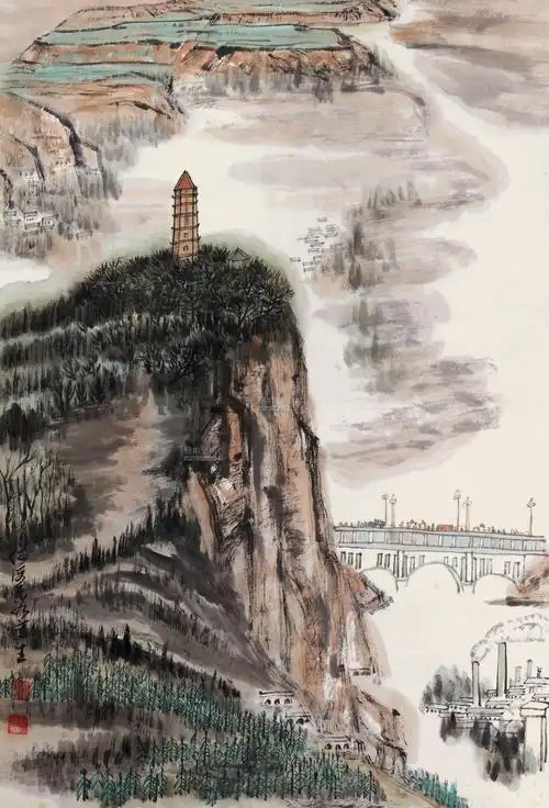 何海霞延安宝塔山