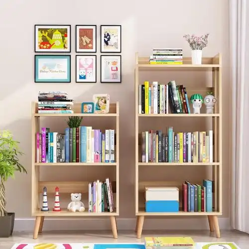 落地客厅简约现代简易书架置物架儿童学生实木组合创意收纳小书柜