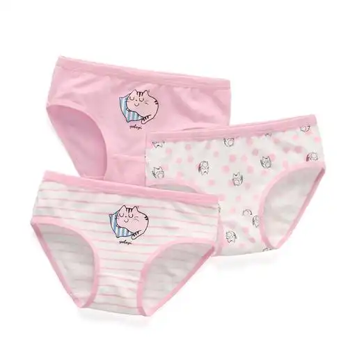 新款式3条装儿童内裤卡通女童三角裤纯棉小孩短裤中大童579岁定制款