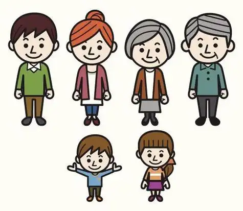 家庭卡通人物简笔画