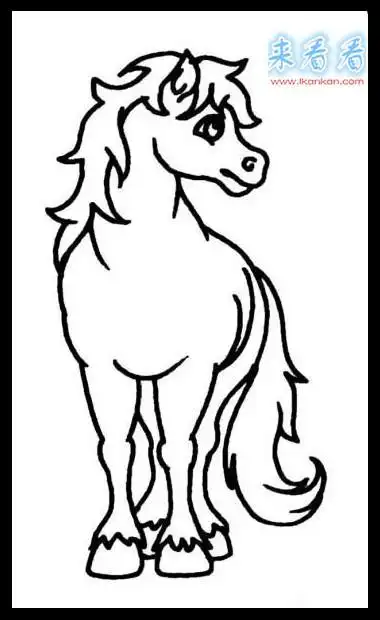 西游记里面的白龙马简笔画怎么画