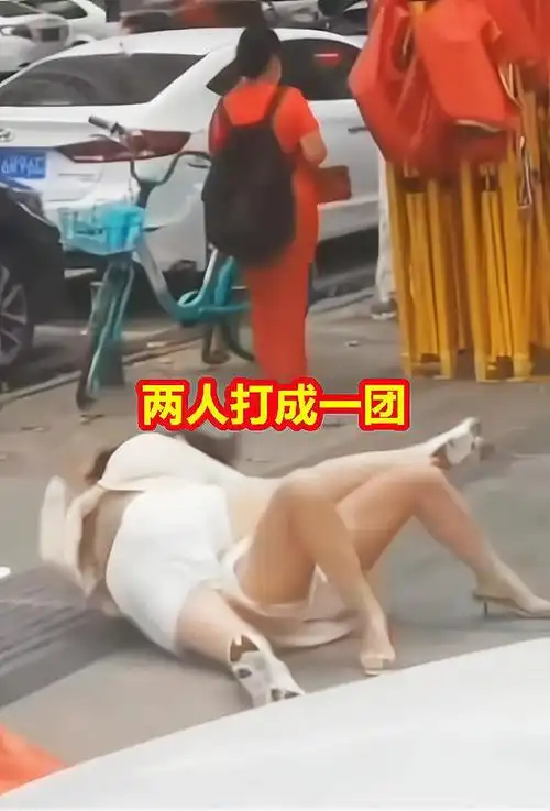 女子拉横幅"替夫纳妾",小三愤怒扯下,两人现场大打出手