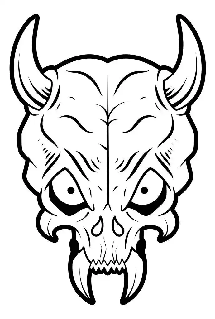 动物头骨,绘画艺术的可怕愤怒的攻击性动物头骨矢量图