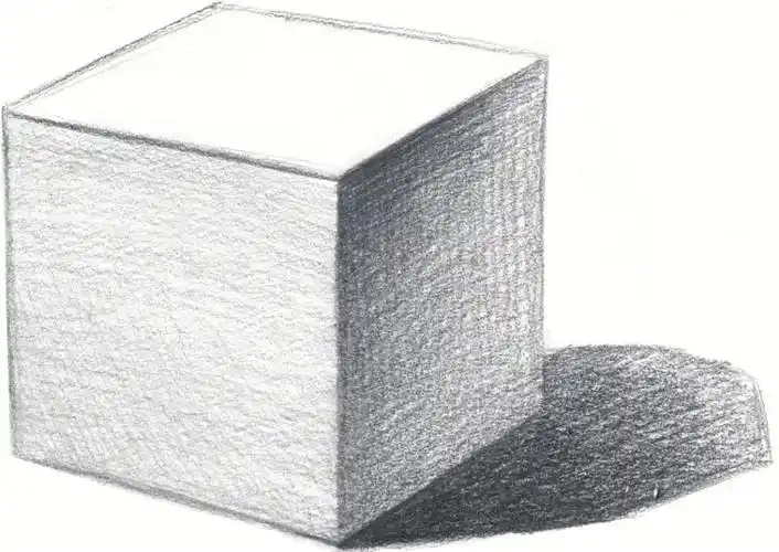 每日一画素描几何立方体教程