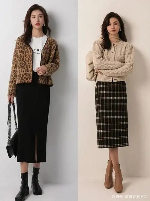 莫兰迪色系针织开衫搭配模板来了,优雅温柔又耐看,与春天是绝配