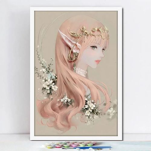 海的女儿美人鱼童话故事人物diy数字油画填充手工填充画装饰画