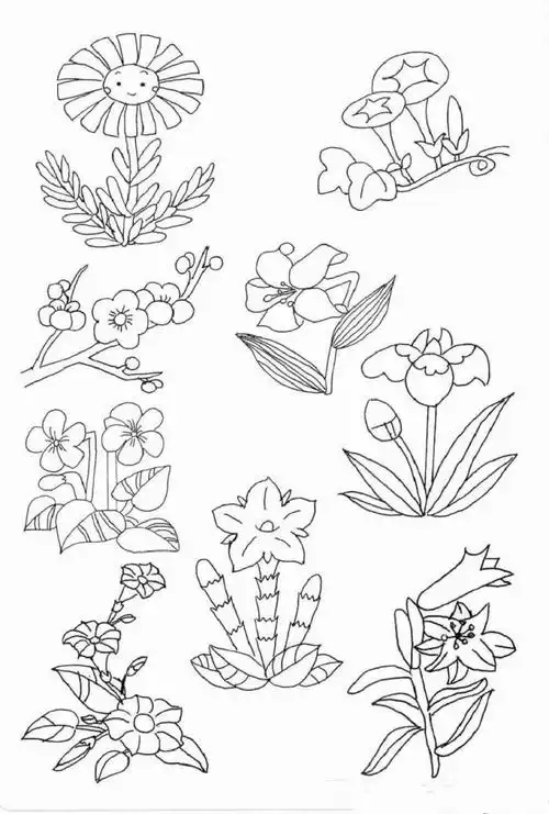 这些小图案线条简单,色彩也不复杂,很适合刚学刺绣的小伙伴们做图样.