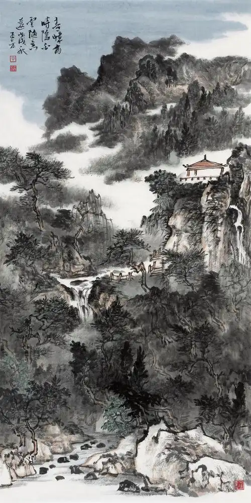 中国画名家——画家牟丕芳 山水画作品欣赏