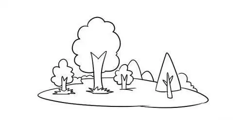 彩色森林简笔画步骤图解 简单又漂亮森林简笔画怎么画